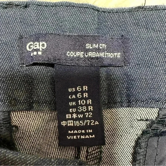GAP Slim City Jeans Dark Wash Size Size 6R - Picture 6 of 16